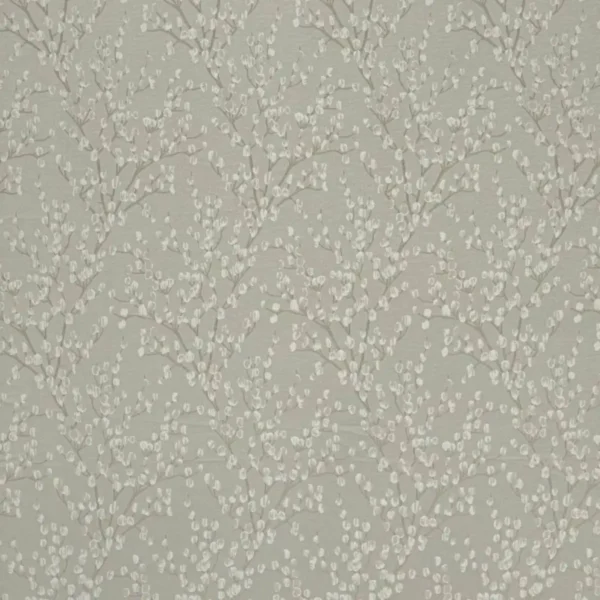Berkeley Fabric - Sesame by black-grey botanical jacquard fabric from Ashley Wilde