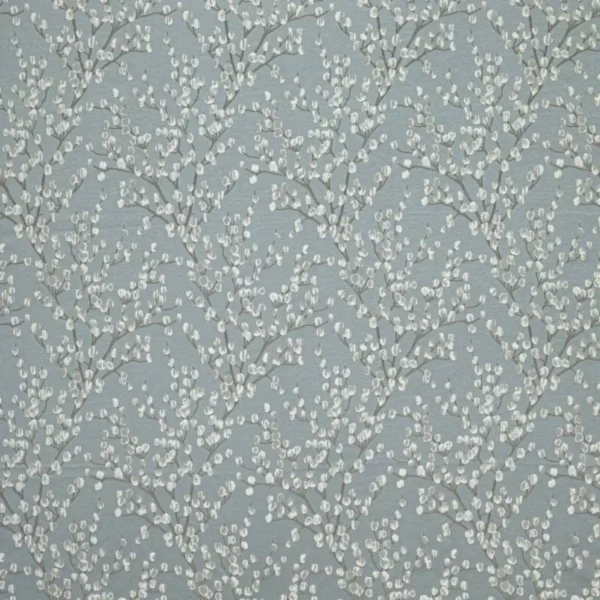 Berkeley Fabric - Wedgewood by black-grey botanical jacquard fabric from Ashley Wilde