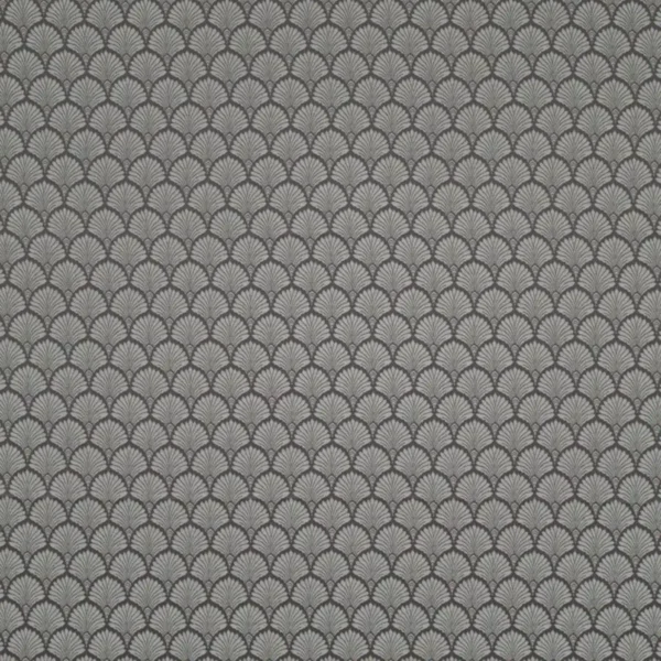 black-grey botanical jacquard fabric from Ashley Wilde
