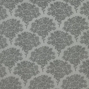 black-grey botanical woven fabric from Ashley Wilde