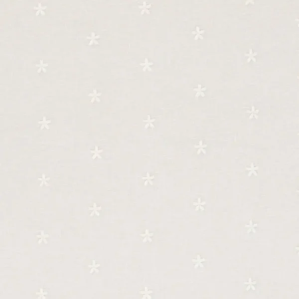 Mitton Fabric - Ivory by white botanical linen fabric from Clarke & Clarke