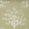 green botanical embroideried fabric from Clarke & Clarke