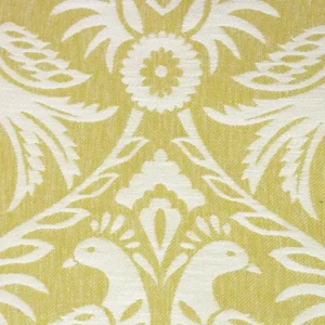 yellow animal jacquard fabric from Clarke & Clarke
