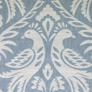 blue animal jacquard fabric from Clarke & Clarke