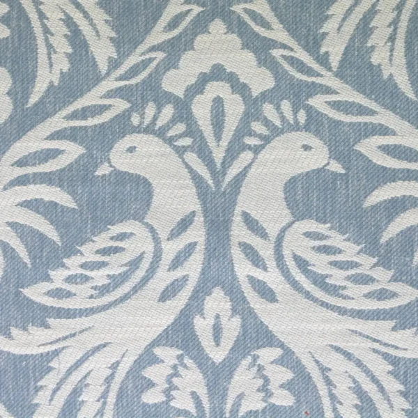 Harewood Fabric - Chambray by blue animal jacquard fabric from Clarke & Clarke