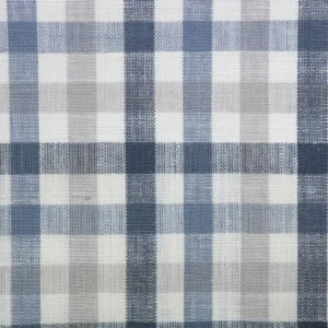 blue checked woven fabric from Clarke & Clarke