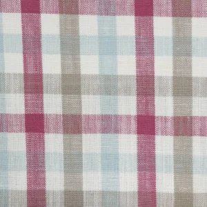 pink checked woven fabric from Clarke & Clarke