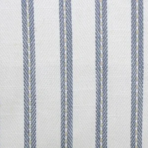 blue striped woven fabric from Clarke & Clarke