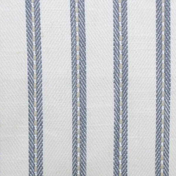 Welbeck Fabric - Chambray by blue striped woven fabric from Clarke & Clarke
