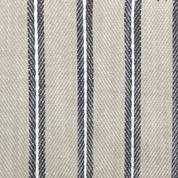Welbeck Fabric - Charcoal by black-grey striped woven fabric from Clarke & Clarke