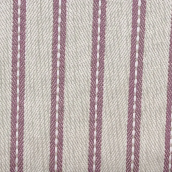 Welbeck Fabric - Orchid by purple striped woven fabric from Clarke & Clarke