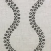 black-grey striped embroideried fabric from Clarke & Clarke