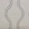 neutral striped embroideried fabric from Clarke & Clarke