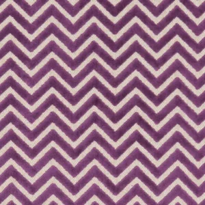 purple geometric velvet-chenille fabric from Clarke & Clarke