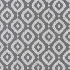 black-grey geometric jacquard fabric from Clarke & Clarke