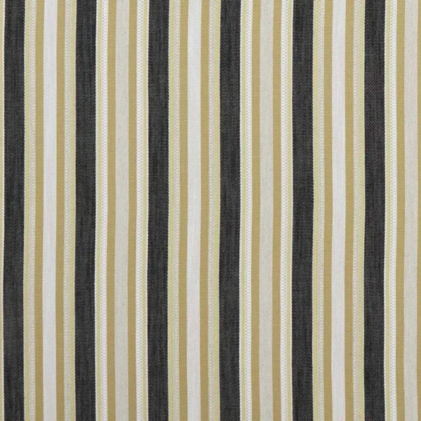 Ziba Fabric - Charcoal / Ochre by black-grey striped woven fabric from Clarke & Clarke