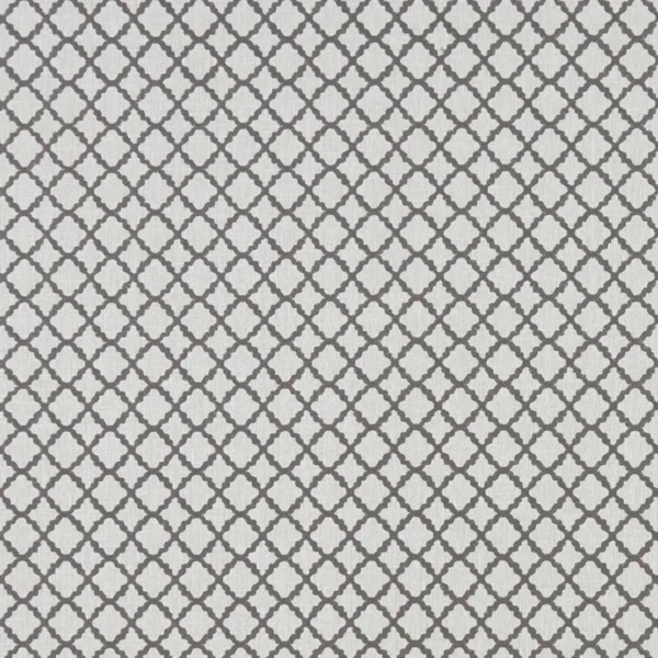 black-grey geometric embroideried fabric from Clarke & Clarke