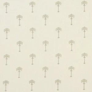 brown botanical embroideried fabric from Clarke & Clarke