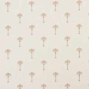 pink botanical embroideried fabric from Clarke & Clarke