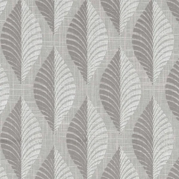 black-grey botanical embroideried fabric from Clarke & Clarke