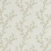 brown botanical embroideried fabric from Clarke & Clarke