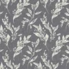 black-grey botanical jacquard fabric from Clarke & Clarke