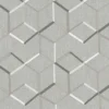 black-grey geometric embroideried fabric from Clarke & Clarke