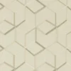 brown geometric embroideried fabric from Clarke & Clarke