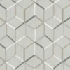 black-grey geometric embroideried fabric from Clarke & Clarke
