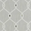 black-grey geometric embroideried fabric from Clarke & Clarke