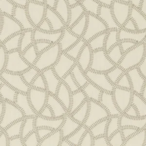 brown geometric embroideried fabric from Clarke & Clarke