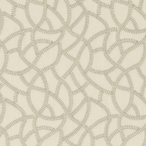 Panache Fabric - Ivory by brown geometric embroideried fabric from Clarke & Clarke