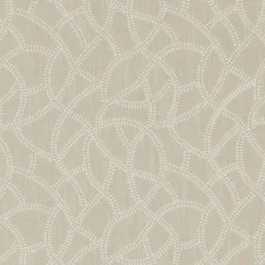 brown geometric embroideried fabric from Clarke & Clarke