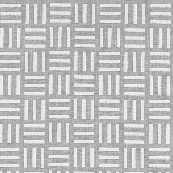 black-grey geometric embroideried fabric from Clarke & Clarke