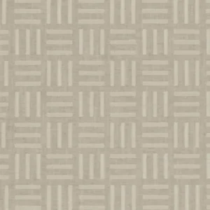 brown geometric embroideried fabric from Clarke & Clarke