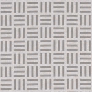 black-grey geometric embroideried fabric from Clarke & Clarke