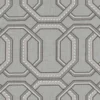 black-grey geometric embroideried fabric from Clarke & Clarke