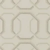 brown geometric embroideried fabric from Clarke & Clarke
