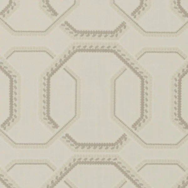 Repeat Fabric - Ivory by brown geometric embroideried fabric from Clarke & Clarke