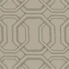 brown geometric embroideried fabric from Clarke & Clarke
