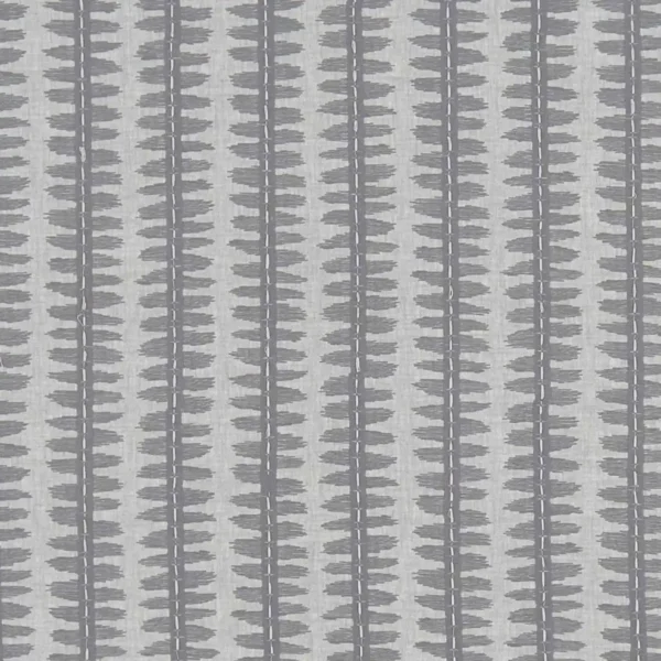 Risco Fabric - Charcoal by black-grey striped embroideried fabric from Clarke & Clarke