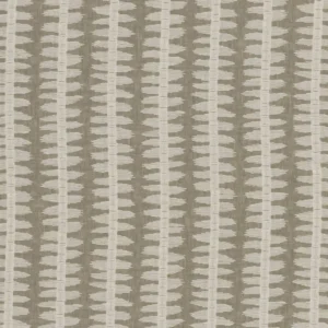 brown striped embroideried fabric from Clarke & Clarke