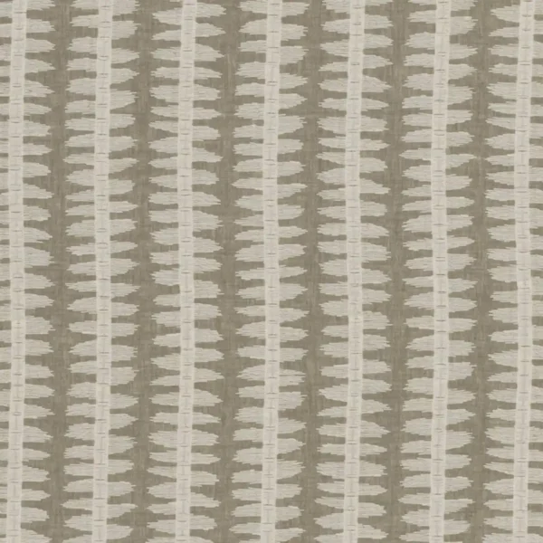Risco Fabric - Linen by brown striped embroideried fabric from Clarke & Clarke
