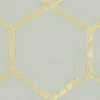black-grey geometric voile-sheer fabric from Clarke & Clarke