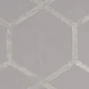 black-grey geometric voile-sheer fabric from Clarke & Clarke