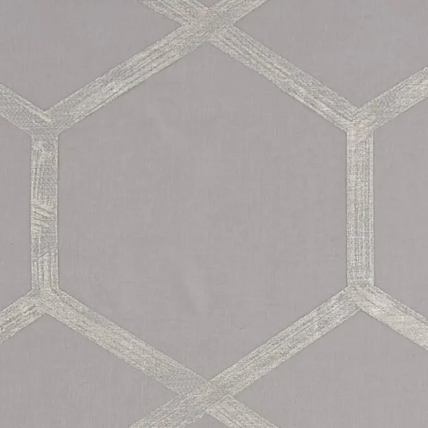 Forma Fabric - Charcoal / Silver by black-grey geometric voile-sheer fabric from Clarke & Clarke