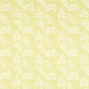 yellow botanical jacquard fabric from Clarke & Clarke