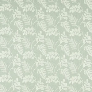 green botanical jacquard fabric from Clarke & Clarke