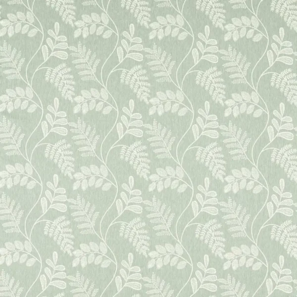 green botanical jacquard fabric from Clarke & Clarke