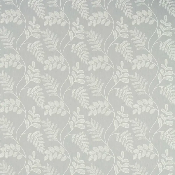 Audette Fabric - Pewter by black-grey botanical jacquard fabric from Clarke & Clarke
